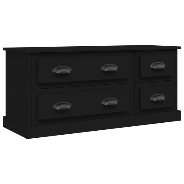 Schwarzer TV-Schrank Arefa 100x35,5x45cm (Holz)