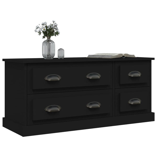 Schwarzer TV-Schrank Arefa 100x35,5x45cm (Holz)