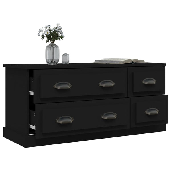Schwarzer TV-Schrank Arefa 100x35,5x45cm (Holz)