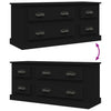Schwarzer TV-Schrank Arefa 100x35,5x45cm (Holz)