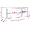 Schwarzer TV-Schrank Arefa 100x35,5x45cm (Holz)