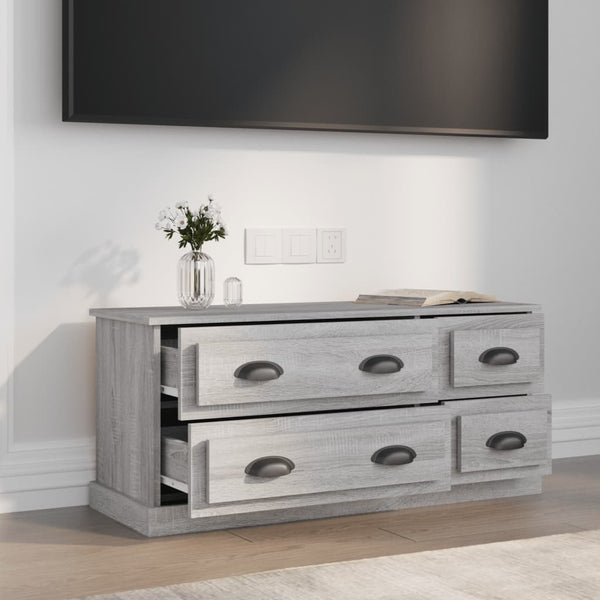 Graues TV-Möbel Arefa 100x35,5x45cm (Holz)