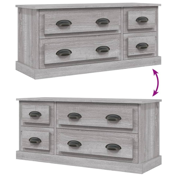 Graues TV-Möbel Arefa 100x35,5x45cm (Holz)