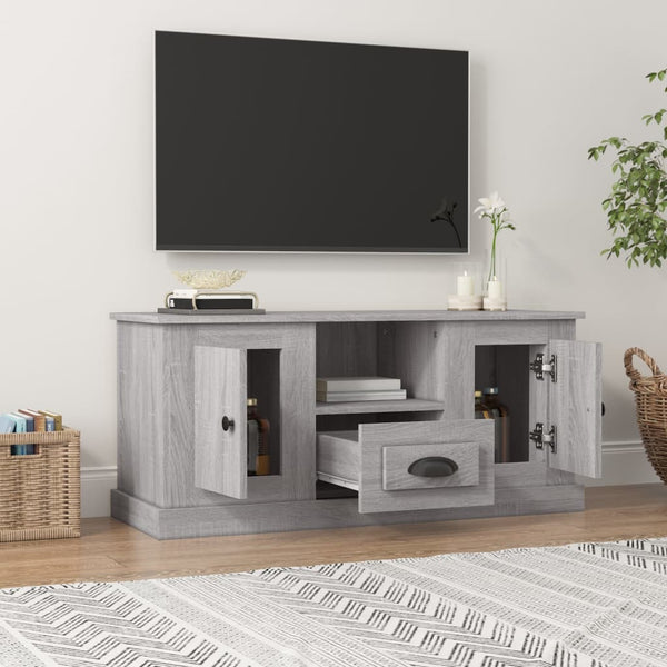 Graues TV-Möbel Airidin 100x35,5x45cm (Holz)