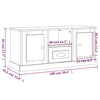 Graues TV-Möbel Airidin 100x35,5x45cm (Holz)