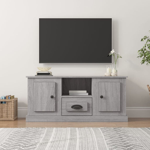 Graues TV-Möbel Airidin 100x35,5x45cm (Holz)