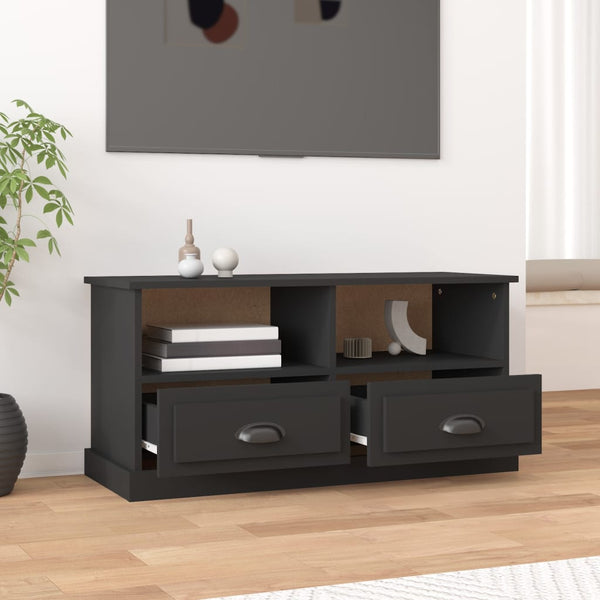 Schwarzes TV-Möbel Fulvius 93x35,5x45cm (Holz)
