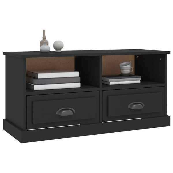 Schwarzes TV-Möbel Fulvius 93x35,5x45cm (Holz)