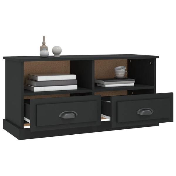 Schwarzes TV-Möbel Fulvius 93x35,5x45cm (Holz)