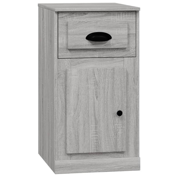 Grauer Beistellschrank mit Schublade Ghrorghita 40x50x75cm (Holz)