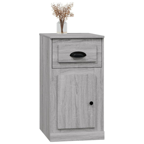 Grauer Beistellschrank mit Schublade Ghrorghita 40x50x75cm (Holz)
