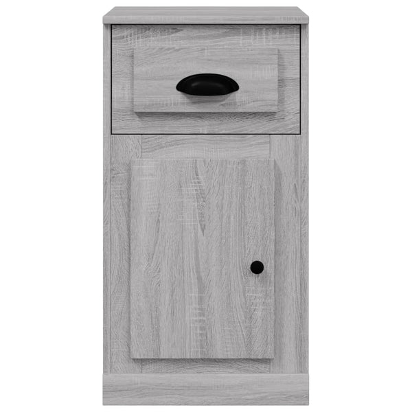 Grauer Beistellschrank mit Schublade Ghrorghita 40x50x75cm (Holz)