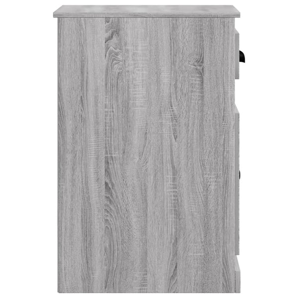Grauer Beistellschrank mit Schublade Ghrorghita 40x50x75cm (Holz)
