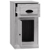 Grauer Beistellschrank mit Schublade Ghrorghita 40x50x75cm (Holz)