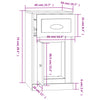 Grauer Beistellschrank mit Schublade Ghrorghita 40x50x75cm (Holz)