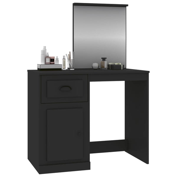 Schwarzer Schminktisch Faur 90x50x132,5cm (Holz)