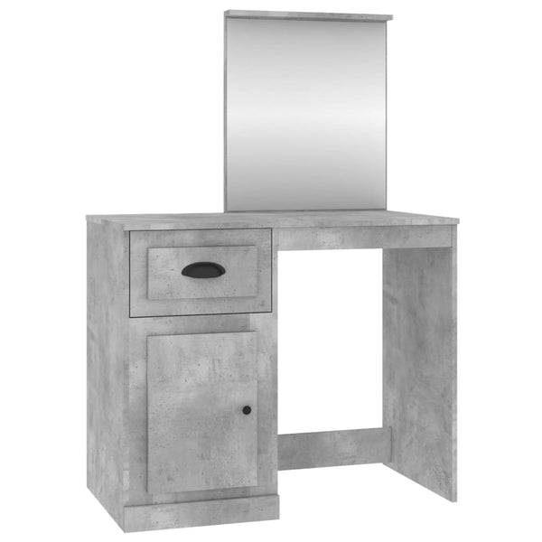 Betongrauer Schminktisch Faur 90x50x132,5cm (Holz)