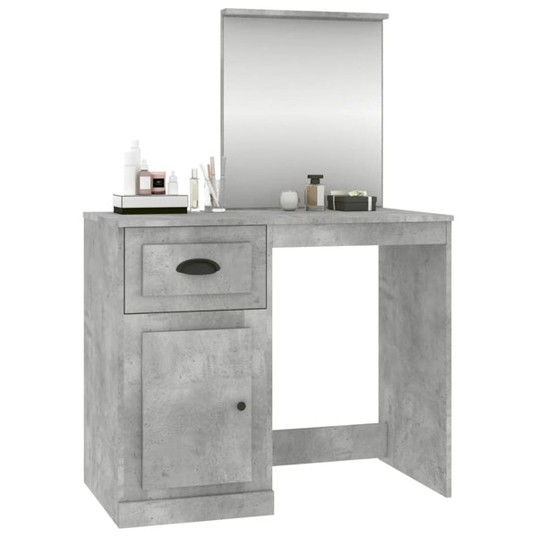Betongrauer Schminktisch Faur 90x50x132,5cm (Holz)