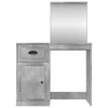 Betongrauer Schminktisch Faur 90x50x132,5cm (Holz)