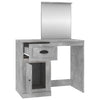 Betongrauer Schminktisch Faur 90x50x132,5cm (Holz)