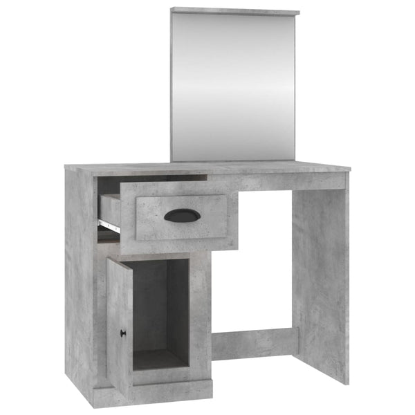 Betongrauer Schminktisch Faur 90x50x132,5cm (Holz)