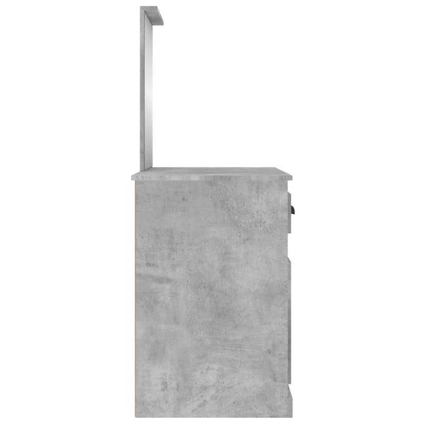 Betongrauer Schminktisch Faur 90x50x132,5cm (Holz)