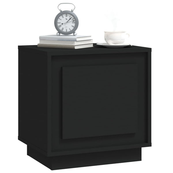 Schwarze Nachttische Lilian 44x35x45cm (2 Stück, Holz)