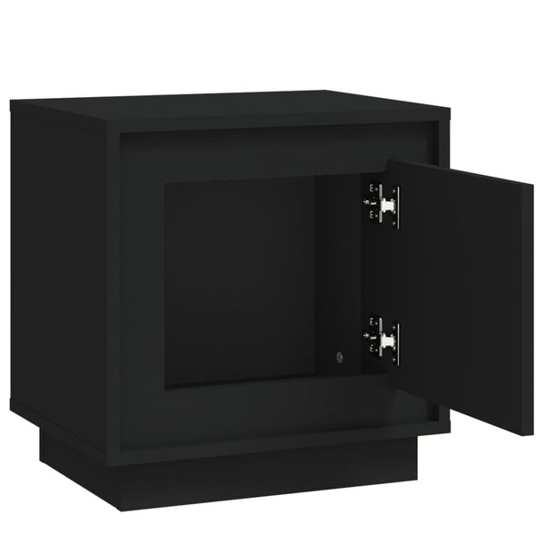 Schwarze Nachttische Lilian 44x35x45cm (2 Stück, Holz)