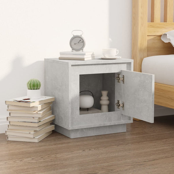 Nachttisch Lilian 44x35x45cm (Holz) in Betongrau
