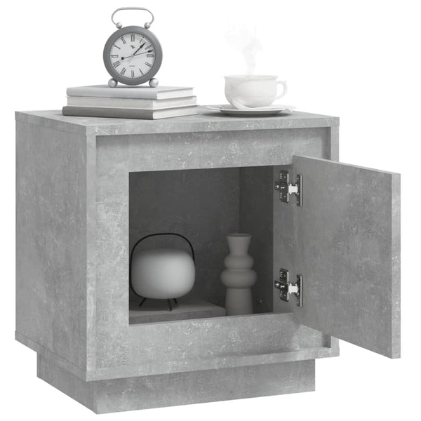 Nachttisch Lilian 44x35x45cm (Holz) in Betongrau