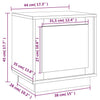 Nachttisch Lilian 44x35x45cm (Holz) in Betongrau