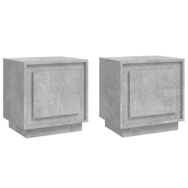 Nachttische Lilian betongrau 44x35x45cm (2 Stück, Holz)