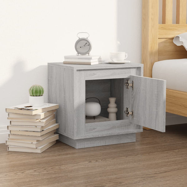 Nachttisch Lilian grau 44x35x45cm (Holz)