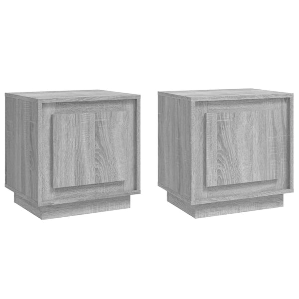 Graue Nachttische Lilian 44x35x45cm (2 St., Sonoma, Holz)