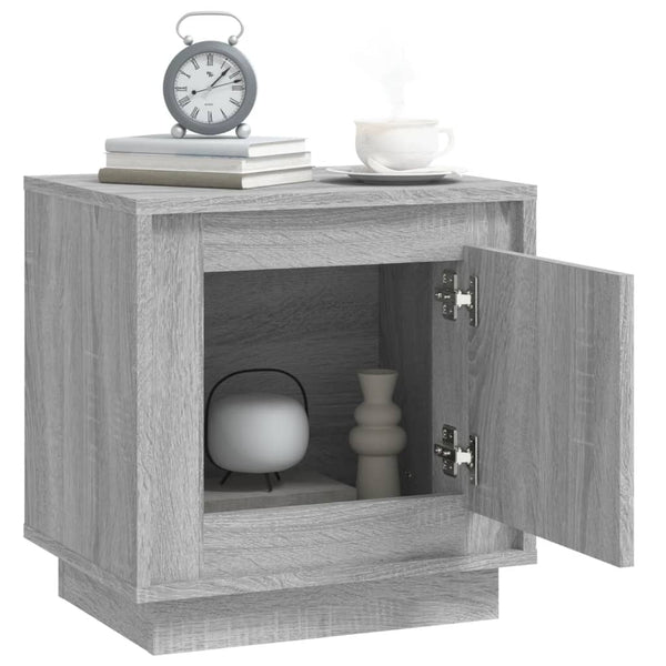 Graue Nachttische Lilian 44x35x45cm (2 St., Sonoma, Holz)
