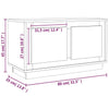 Harmaa tv-taso Frazier 80x35x45cm (puinen)