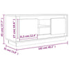 Graues TV-Möbel Huba 102x35x45cm (Holz)