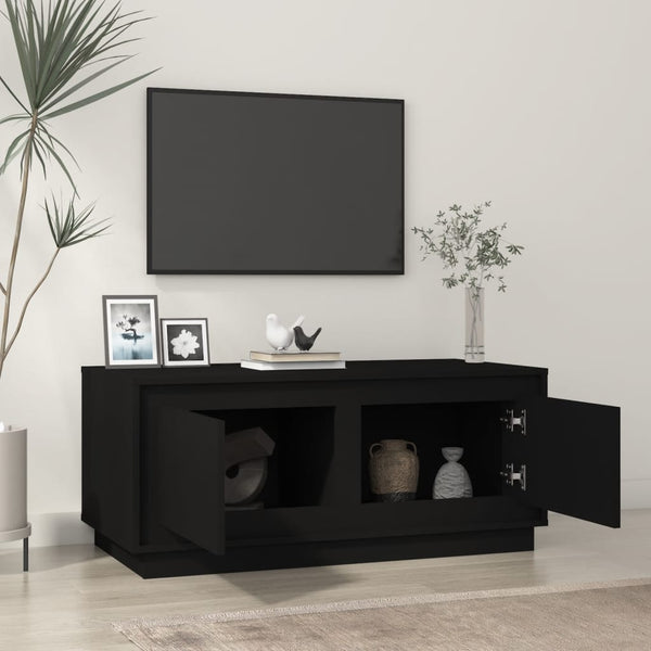Schwarzer Couchtisch Extrelia 102x50x44cm (Holz)
