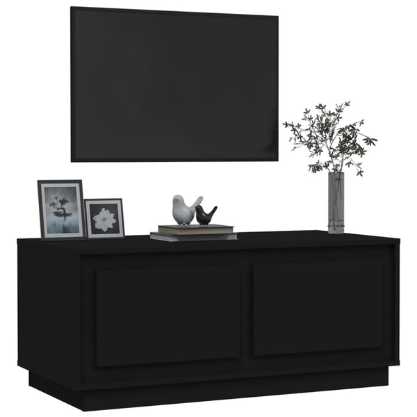 Schwarzer Couchtisch Extrelia 102x50x44cm (Holz)