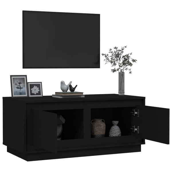 Schwarzer Couchtisch Extrelia 102x50x44cm (Holz)