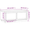Schwarzer Couchtisch Extrelia 102x50x44cm (Holz)