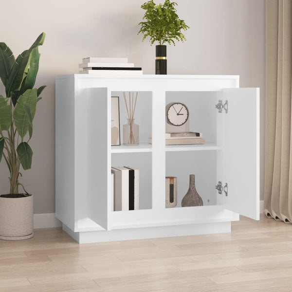 Weißes Sideboard Zdanek 80x34x75cm (Holz)