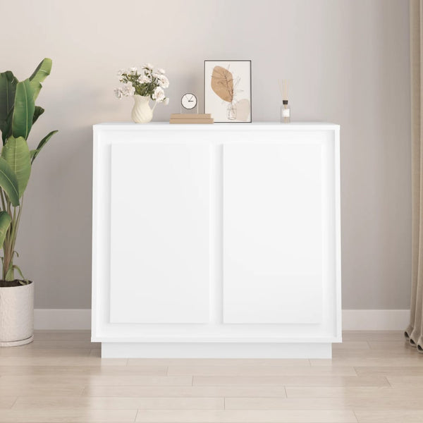 Weißes Sideboard Zdanek 80x34x75cm (Holz)