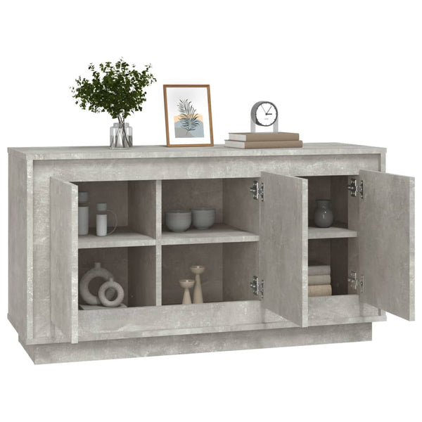 Betongraues Sideboard Efrosana 102x35x55cm (Holz)