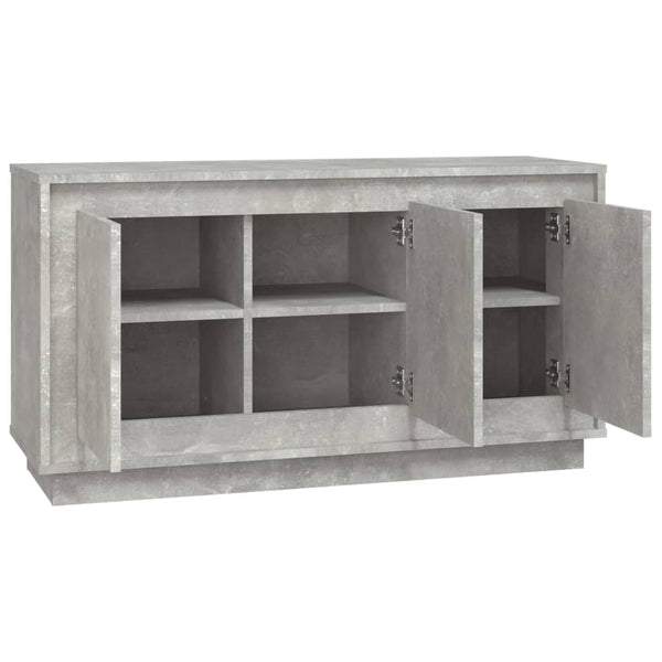 Betongraues Sideboard Efrosana 102x35x55cm (Holz)