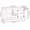 Betongraues Sideboard Efrosana 102x35x55cm (Holz)