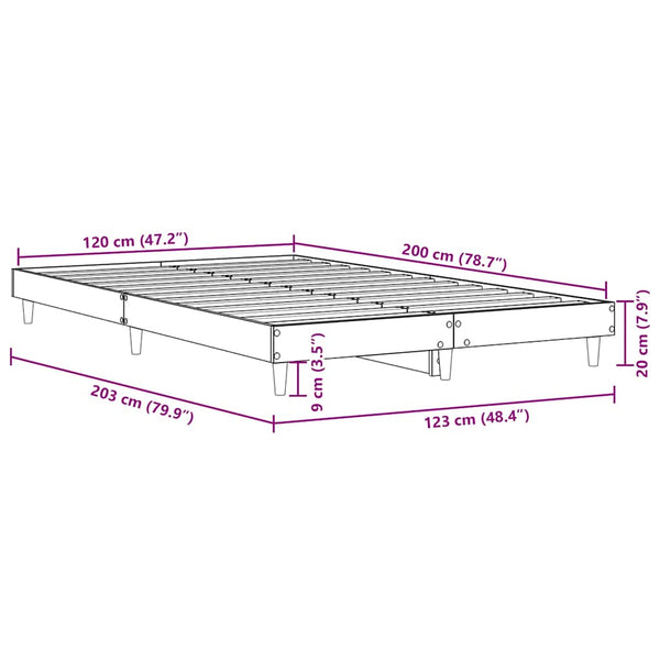 Sonoma Eiche Bettgestell Dobronica 120x200cm (Holz)