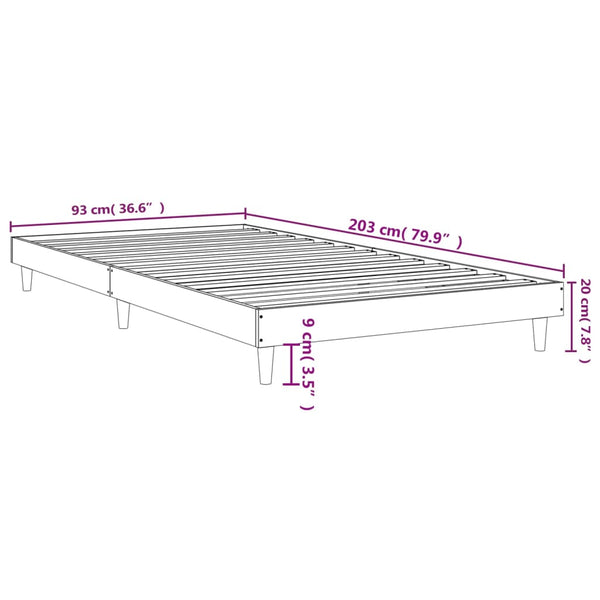 Braunes Bettgestell Dobronica 90x200cm (Holz)