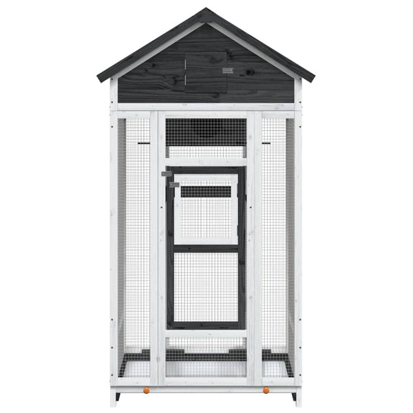 Grauer Vogelkäfig Ingenia 91,5x53x170cm (Kiefer)
