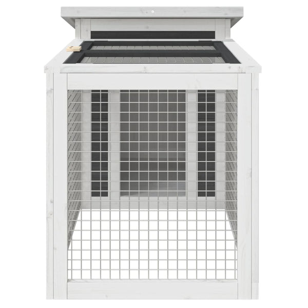 Grauer Hasenstall Cazmer 100,5x54x55cm (Kiefer)